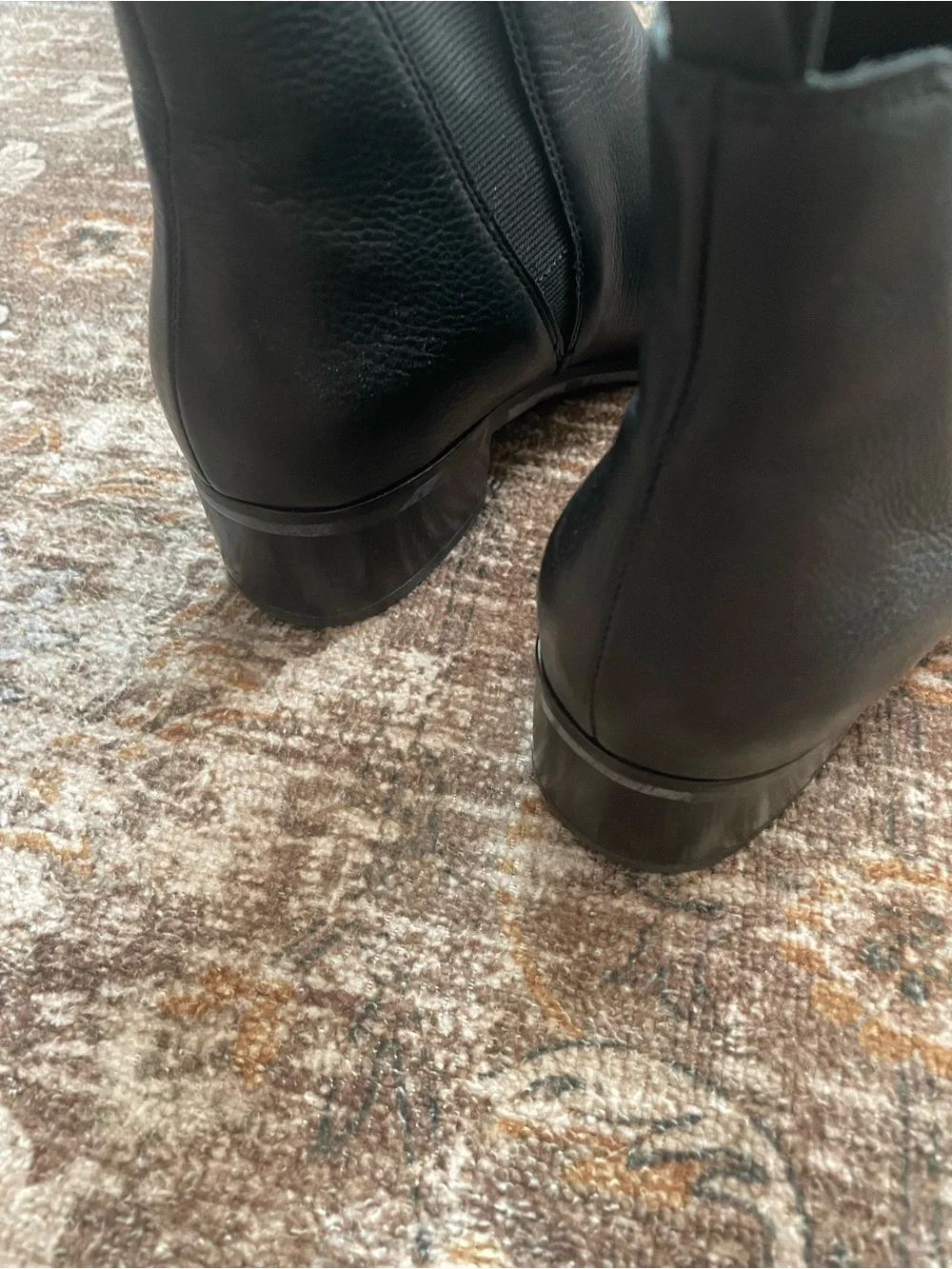 Marc Fisher Black Leather Pointed Toe Yale Ankle Boots Size 7
